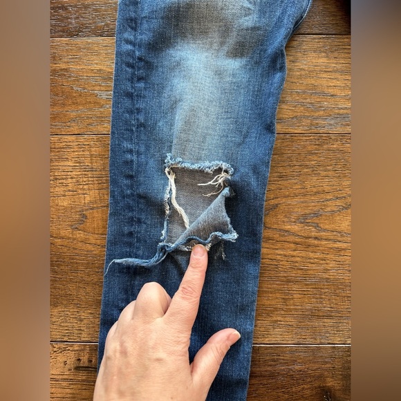 Flying Monkey Distressed Skinny Jeans - Blue - Picture 2 of 5